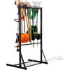 image:imageStoreYourBoard Freestanding Tool Storage Rack Garage Floor Stand Adjustable Garden Tool Organizer Industrial Steel