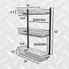 image:imageStoreYourBoard GBasket Wall Mount Storage System Heavy Duty Metal Basket Adjustable Organizer for Indoor amp Garage Organization Holds 120 lbs