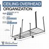 image:imageStoreYourBoard HeavyDuty Ceiling Mounted Garage Shelving Steel Overhead Ceiling Shelf 3x8 Garage Organization Rack with Hooks Holds 700 lbs3 x 8 ft