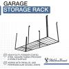 image:imageStoreYourBoard HeavyDuty Ceiling Mounted Garage Shelving Steel Overhead Ceiling Shelf 3x8 Garage Organization Rack with Hooks Holds 700 lbs3 x 8 ft