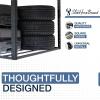 image:imageStoreYourBoard HeavyDuty Ceiling Mounted Garage Shelving Steel Overhead Ceiling Shelf 3x8 Garage Organization Rack with Hooks Holds 700 lbs3 x 8 ft