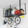 image:imageStoreYourBoard HeavyDuty Ceiling Mounted Garage Shelving Steel Overhead Ceiling Shelf 3x8 Garage Organization Rack with Hooks Holds 700 lbs3 x 8 ft with Hooks