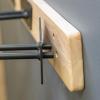 image:imageStoreYourBoard Natural Wood Ski Rack Wall Mount 6 Ski Storage Indoor or Garage Wood and Steel Holds 150 lbs