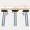 image:imageStoreYourBoard Natural Wood Ski Rack Wall Mount 6 Ski Storage Indoor or Garage Wood and Steel Holds 150 lbs
