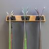 image:imageStoreYourBoard Natural Wood Ski Rack Wall Mount 6 Ski Storage Indoor or Garage Wood and Steel Holds 150 lbs