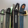 image:imageStoreYourBoard Natural Wood Ski Rack Wall Mount 6 Ski Storage Indoor or Garage Wood and Steel Holds 150 lbs