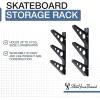 image:imageStoreYourBoard Skateboard Rack 3 Board Wall Storage Mount Home and GarageLongboard