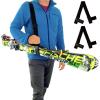 image:imageStoreYourBoard Ski Wall Organizer Rack and 2 Pack of Carrying Straps Bundle