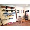 image:imageStoreYourBoard Ski amp Snowboard Rack Adjustable Wall Mount Rack Storage System for 4 Boards HeavyDuty Garage Wall Organizer for Ski amp Snowboards Snowboard  BlackWhite
