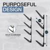 image:imageStoreYourBoard Ski amp Snowboard Rack Adjustable Wall Mount Rack Storage System for 4 Boards HeavyDuty Garage Wall Organizer for Ski amp Snowboards Snowboard  BlackBlack