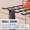 image:imageStoreYourBoard The Afton Laundry Room Shelf Wire Shelving Wall Mounted Hanging Hooks for Broom and Mop Cleaning Supplies Shelf for Home and Garage 175 x 9