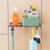 image:imageStoreYourBoard The Afton Laundry Room Shelf Wire Shelving Wall Mounted Hanging Hooks for Broom and Mop Cleaning Supplies Shelf for Home and Garage 175 x 9