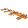 image:imageStoreYourBoard Timber Ski Wall Rack 4 Pairs of Skis Storage Wood Home and Garage Mount System Natural WoodNatural