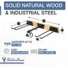 image:imageStoreYourBoard Tool Max Single Storage Rack Solid Wood and Steel Holds 50 lbs Wall Mount Home and Garage Hook Organizer and Hanger SmallLarge