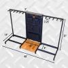 image:imageThe Headliner Guitar Rack 10 Storage Slots Multiple Guitar Floor Stand for Acoustic and Electric Gray Canvas Storage Pockets Hardwood ShelfBlack