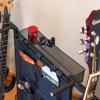 image:imageThe Headliner Guitar Rack 10 Storage Slots Multiple Guitar Floor Stand for Acoustic and Electric Gray Canvas Storage Pockets Hardwood ShelfBlack