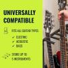 image:imageThe Headliner Guitar Rack 10 Storage Slots Multiple Guitar Floor Stand for Acoustic and Electric Gray Canvas Storage Pockets Hardwood ShelfGray