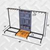 image:imageThe Headliner Guitar Rack 10 Storage Slots Multiple Guitar Floor Stand for Acoustic and Electric Gray Canvas Storage Pockets Hardwood ShelfGray