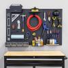 image:imageMetal Pegboard Power Tool Organizer Garage Wall Storage 3 Panel Pegboard Wall Mount Organizer Includes 20 Storage Attachments Solid Steel Holds 450 lbs 51 in x 32 in3 Panel PRO