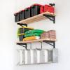 image:imageStoreYourBoard 14 Inch Heavy Duty Shelf Brackets Set of 4 for 1 x 4 DIY Garage Wall Shelves Holds 600 lbs Solid Steel Includes 4 Hooks for Hanging Storage 14 x 1 x 851 X 4