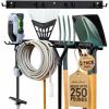 image:imageStoreYourBoard 72 Garage Tool Organizer Wall Mount  Garden Tool Organizer System  Heavy Duty Garden Tool Storage Rack for Yard Tools Rakes Shovels 500lbs Garage Organization  8 PVC Coated HooksBLACK