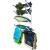 image:imageStoreYourBoard Beach Chair and Umbrella Wall Storage Rack Metal Adjustable 4 Level Beach Gear Hanger Garage and Home OrganizerWhite