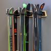 image:imageStoreYourBoard Natural Wood Ski Rack Wall Mount 6 Ski Storage Indoor or Garage Wood and Steel Holds 150 lbs