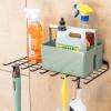 image:imageStoreYourBoard The Afton Laundry Room Shelf Wire Shelving Wall Mounted Hanging Hooks for Broom and Mop Cleaning Supplies Shelf for Home and Garage 175 x 9