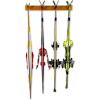 image:imageStoreYourBoard Timber Ski Wall Rack 4 Pairs of Skis Storage Wood Home and Garage Mount System Natural WoodNatural