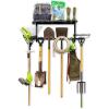 image:imageStoreYourBoard Tool Max Garage Storage Rack Shelf  Adjustable Wall Mount Garage Tool Organizer Heavy Duty Steel Tool Rack with Shelf Holds up to 300 lbs