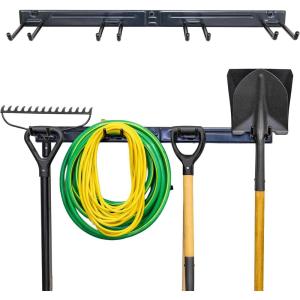 image:imageStoreYourBoard 72 Garage Tool Organizer Wall Mount  Garden Tool Organizer System  Heavy Duty Garden Tool Storage Rack for Yard Tools Rakes Shovels 500lbs Garage Organization  8 PVC Coated HooksDEEP WATER