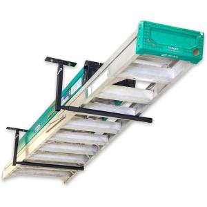 image:imageStoreYourBoard Adjustable Overhead Ladder Rack  Garage Organizer Ladder Shelf for Step amp Extension Ladders  Storage Racks and Shelving for Garage Organization  Ceiling Mounted  Holds 150 lbsSingle