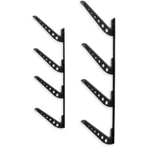 image:imageStoreYourBoard Beach Chair and Umbrella Wall Storage Rack Metal Adjustable 4 Level Beach Gear Hanger Garage and Home OrganizerBlack