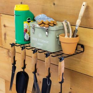 image:imageStoreYourBoard Gardening Hand Tools Organizer Wall Mount Storage Shelf for Garden Scissors Hand Pruners Plant Shears Tree Cutter Gardening Shears and Garden Supplies Holds 40 lbs