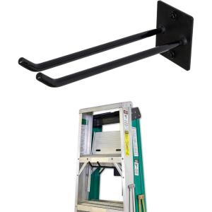 image:imageStoreYourBoard Ladder Storage Wall Hook  Heavy Duty Steel Ladder Hanger for Garage Wall Holds 23 Ladders Ladder Hooks for Wall Mount Supports up to 50 lbs