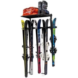 image:imageStoreYourBoard Lone Peak Ski Storage Rack and Wall Shelf Holds 5 Pairs of Skis and Poles Supports 300 lbs 46 in x 1375 in x 16 inSki Rack  Shelf