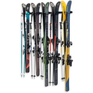 image:imageStoreYourBoard Lone Peak Ski Storage Rack and Wall Shelf Holds 5 Pairs of Skis and Poles Supports 300 lbs 46 in x 1375 in x 16 inSki Rack