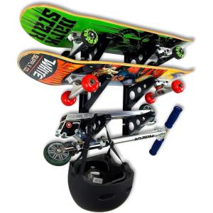 image:imageStoreYourBoard Skateboard Rack 3 Board Wall Storage Mount Home and GarageSkateboard