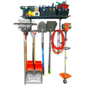 image:imageStoreYourBoard Tool Storage Rack  Heavy Duty Garage Tool Organizer Wall Mount for Garden Tools Rakes Shovels Garage Hooks Steel Gear Hanger Holds 300 lbsTool Rack  Shelf