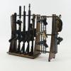 image:imageForge Freestanding 5 Gun Rack  Vertical Rifle Wall Mount for Long Arm and Short Barrel Rifles amp Shotguns Rubberwood amp Steel Gun Rack Wall Mount Gun Storage for Garage Home Office or Shop