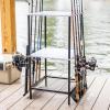 image:imageStoreYourBoard Garage Fishing Pole Organizer Holds 10 Fishing Rods Tackle Box Poles SpaceSaving Fishing Rod Rack with Shelves 35 in x 1775 in x 1775 in