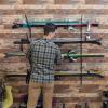 image:imageStoreYourBoard Ski amp Snowboard Rack Adjustable Wall Mount Rack Storage System for 4 Boards HeavyDuty Garage Wall Organizer for Ski amp Snowboards Ski  BlackBlack