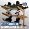 image:imageStoreYourBoard Timber Snowboard Wall Rack Indoor Storage Solid Natural Wood 3 Boards