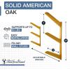 image:imageStoreYourBoard Timber Snowboard Wall Rack Indoor Storage Solid Natural Wood 3 Boards