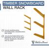 image:imageStoreYourBoard Timber Snowboard Wall Rack Indoor Storage Solid Natural Wood 3 Boards