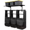 image:imageStoreYourBoard Chair Storage Rack Triple  Heavy Duty Folding Chair Rack for Home amp Garage Organization Holds 300 lbs Chair Hangers for Folding Patio Beach amp Camping ChairsTriple  Shelf