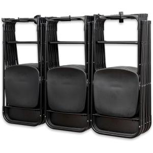 image:imageStoreYourBoard Chair Storage Rack Triple  Heavy Duty Folding Chair Rack for Home amp Garage Organization Holds 300 lbs Chair Hangers for Folding Patio Beach amp Camping ChairsTriple