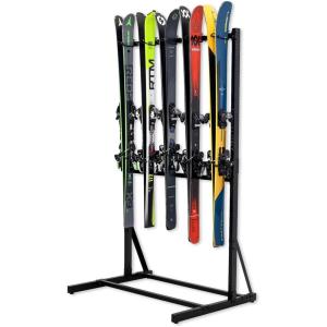 image:imageStoreYourBoard Teal Triangle Freestanding Ski Storage Rack for Garage 5 Ski and Pole Organizer Floor Stand Heavy Duty Fully Adjustable for AllMountain Wide Powder and Backcountry Skis