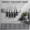 image:imageStoreYourBoard Black Magnetic Knife Holder for Wall  16 Matte Black Magnetic Knife Strip for Kitchen  Modern Kitchen Knife Holder with 20 lbin Magnetic Strength  Kitchen Knife Holder Wall MountedStainless Steel