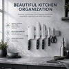 image:imageStoreYourBoard Black Magnetic Knife Holder for Wall  16 Matte Black Magnetic Knife Strip for Kitchen  Modern Kitchen Knife Holder with 20 lbin Magnetic Strength  Kitchen Knife Holder Wall MountedStainless Steel